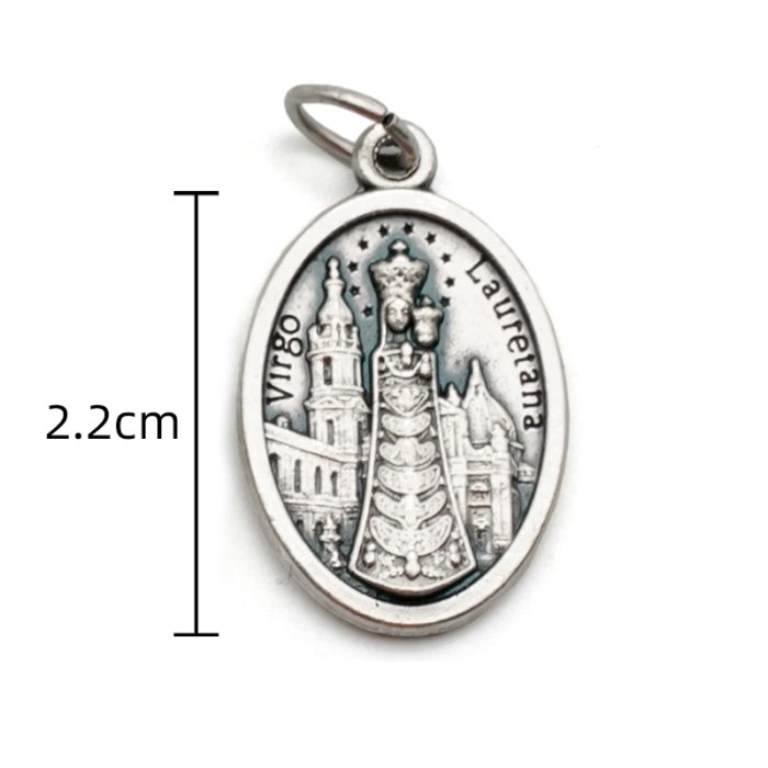 DIY小吊牌-洛雷托+圣家-锌合金-2.2cm Catholic religious art