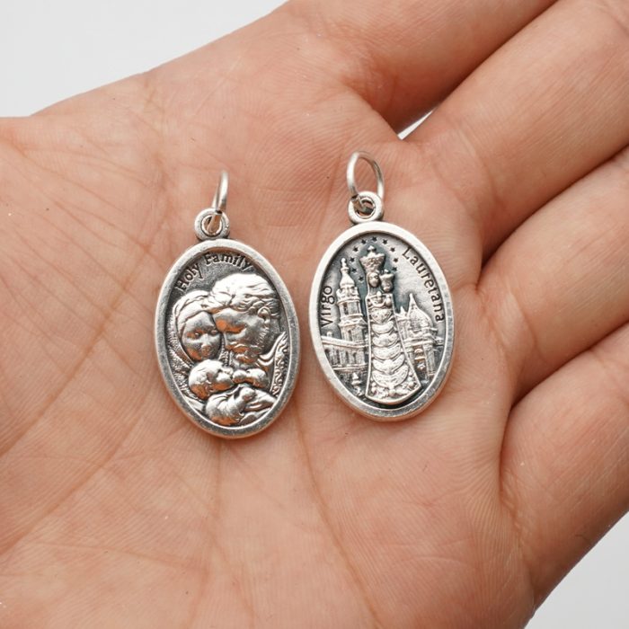 DIY小吊牌-洛雷托+圣家-锌合金-2.2cm Catholic religious art