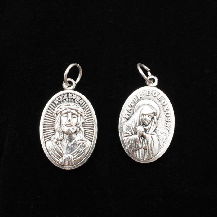 DIY小吊牌-痛苦之母+耶稣圣容-锌合金-2.2cm Catholic religious art