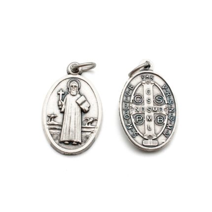 DIY小吊牌-圣本笃-锌合金-2.2cm