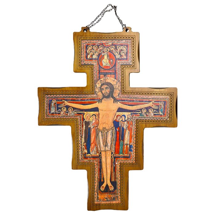 圣达弥盎十字架木制金色-140x100cm Catholic religious art