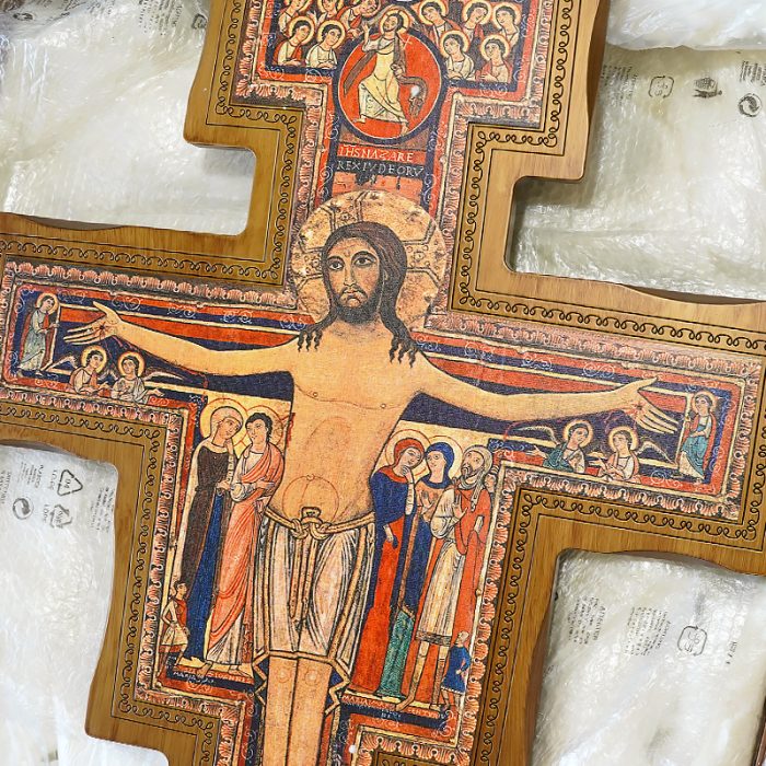 圣达弥盎十字架木制金色-140x100cm Catholic religious art