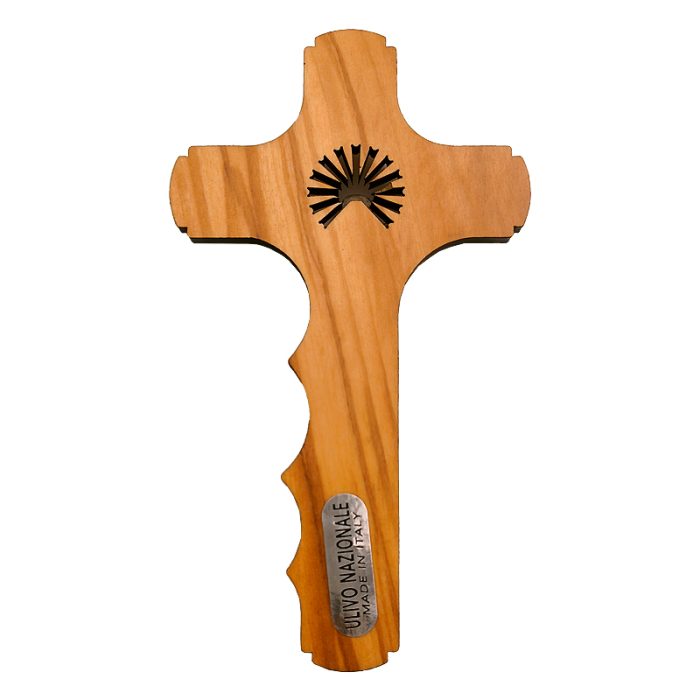 十字架-橄榄木手形带合金圣尸带包装盒-12x6.7cm Catholic religious art