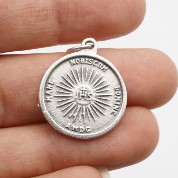 DIY小吊牌-基督圣容+HIS十字架-锌合金-镀银-2cm Catholic religious art