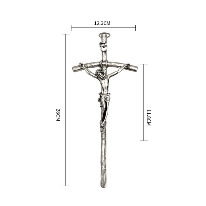 十字架-权杖-锌合金-经典圣尸-28.5x12cm Catholic religious art
