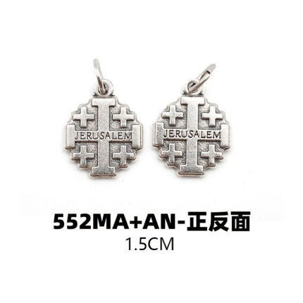 DIY小吊牌-耶路撒冷-锌合金-1.5cm