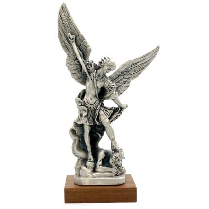 金属像-圣弥额尔总领天使-银色-高21cm