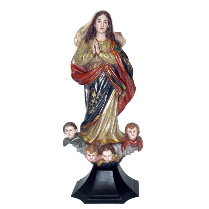 葡萄牙木雕-无玷圣母 Catholic religious art