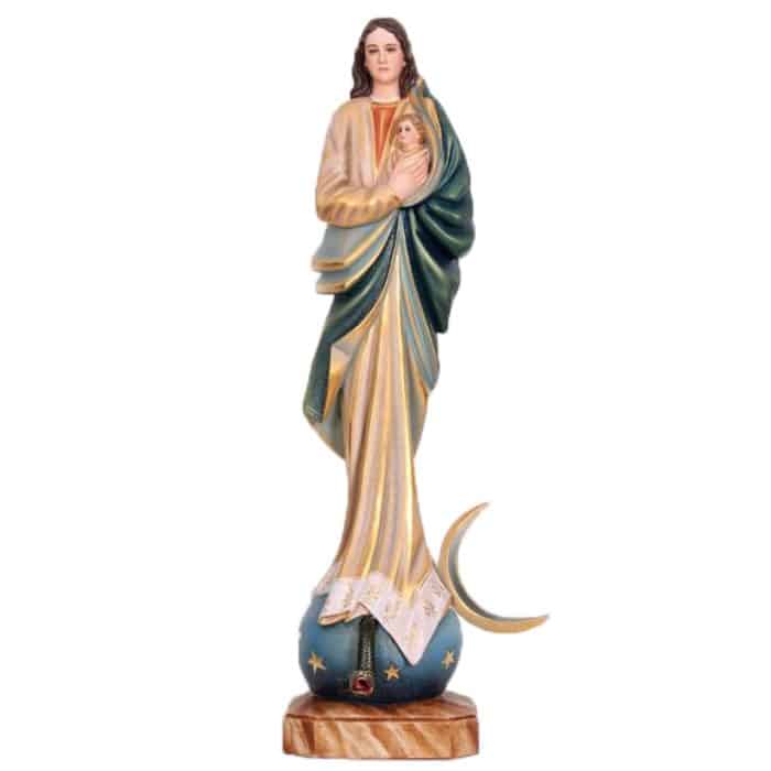 葡萄牙木雕-无玷圣母（风格化） Catholic religious art