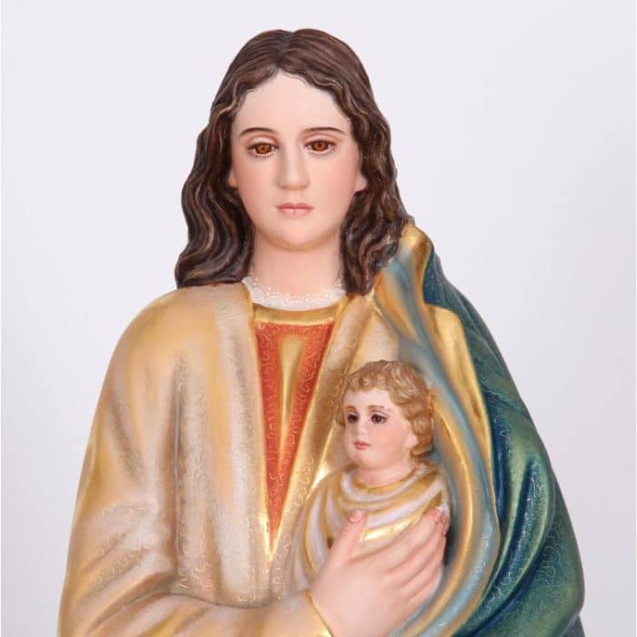 葡萄牙木雕-无玷圣母（风格化） Catholic religious art