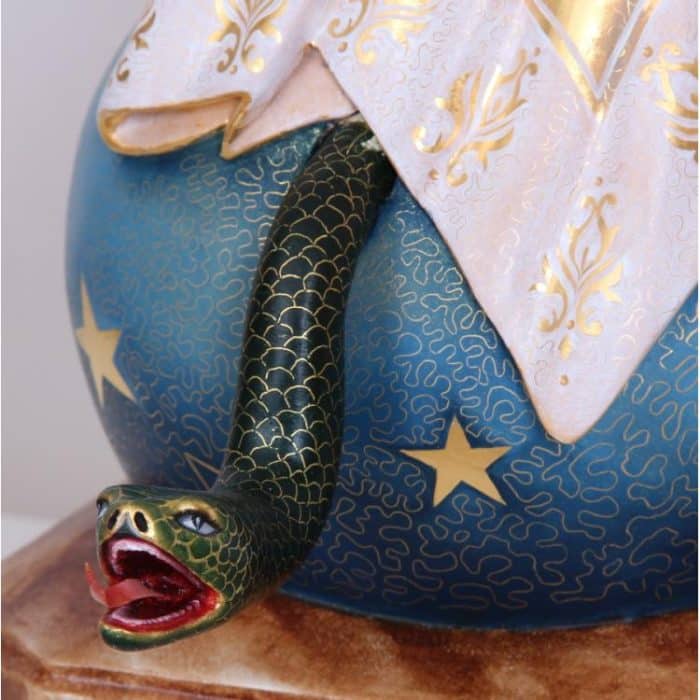 葡萄牙木雕-无玷圣母（风格化） Catholic religious art