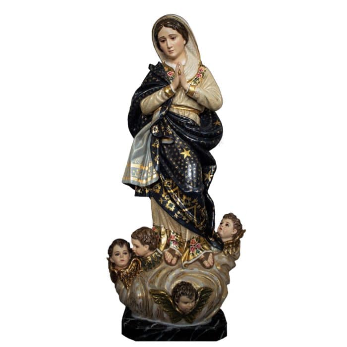 葡萄牙木雕-无玷圣母 Catholic religious art