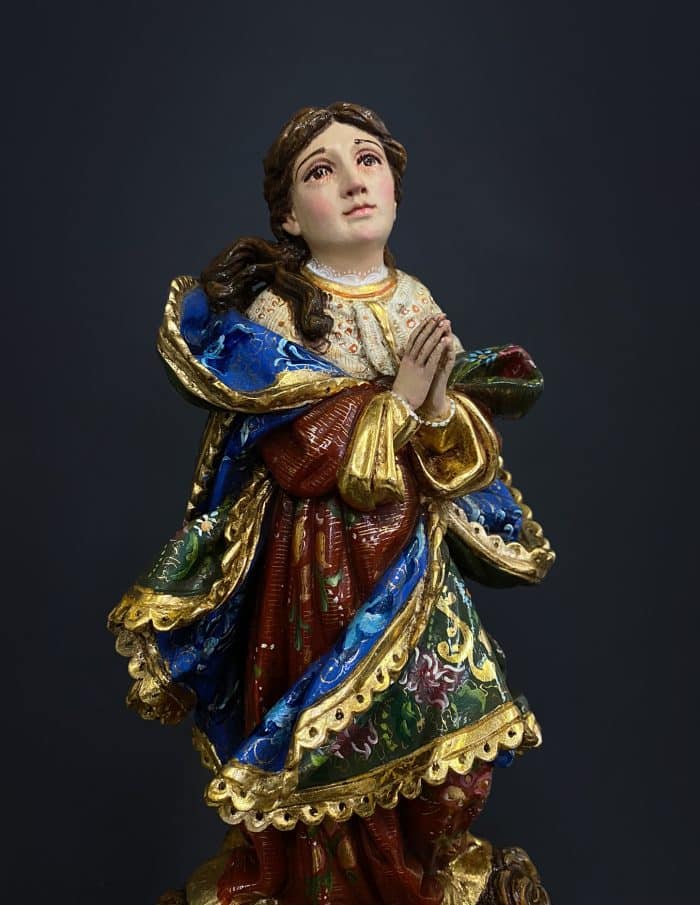 葡萄牙木雕-无玷圣母 Catholic religious art