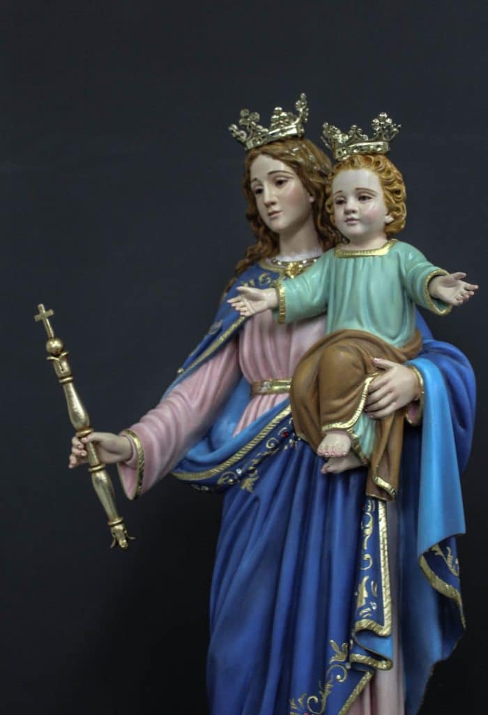 葡萄牙木雕-进教之佑圣母 Catholic religious art