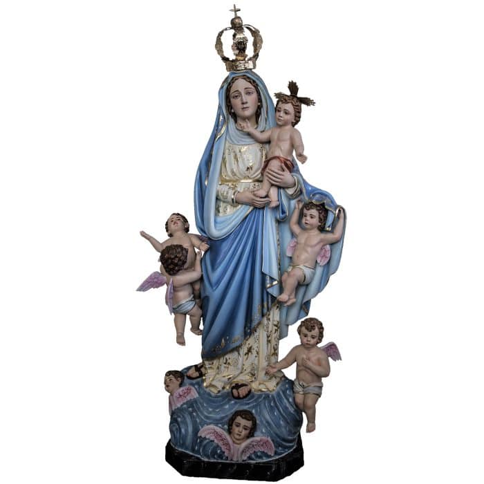 葡萄牙木雕-天使之后圣母 Catholic religious art