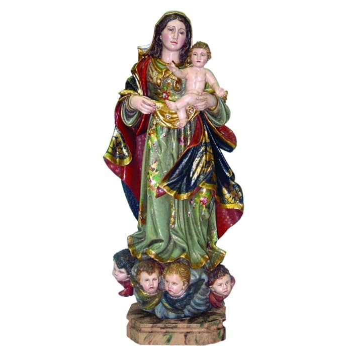 葡萄牙木雕-玫瑰之后圣母 Catholic religious art