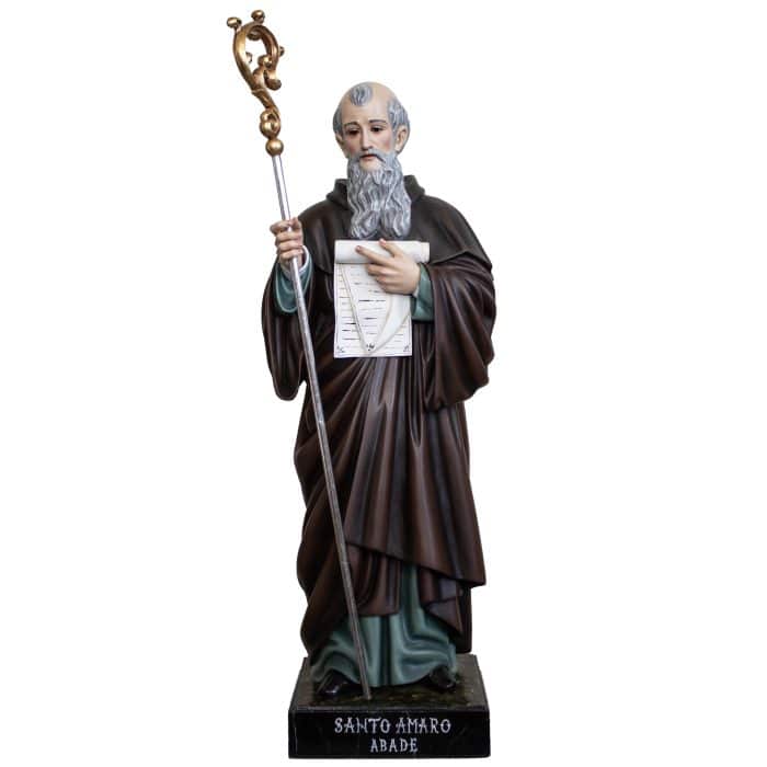 葡萄牙木雕-圣阿马鲁院长 Catholic religious art