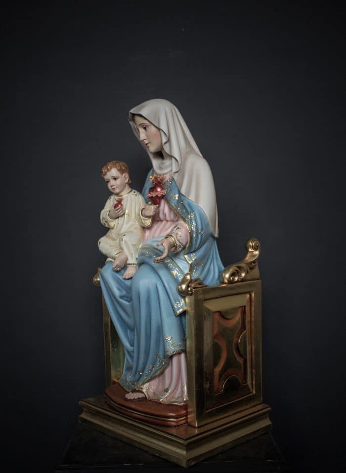 葡萄牙木雕-圣母圣心 Catholic religious art