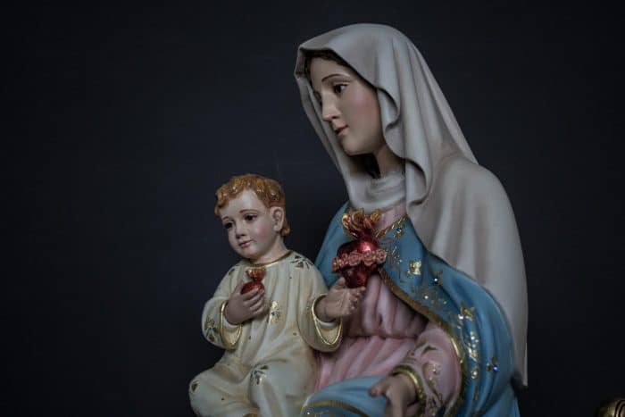 葡萄牙木雕-圣母圣心 Catholic religious art