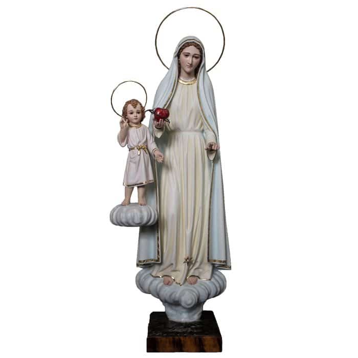 葡萄牙木雕-圣母圣心抱圣婴耶稣 Catholic religious art