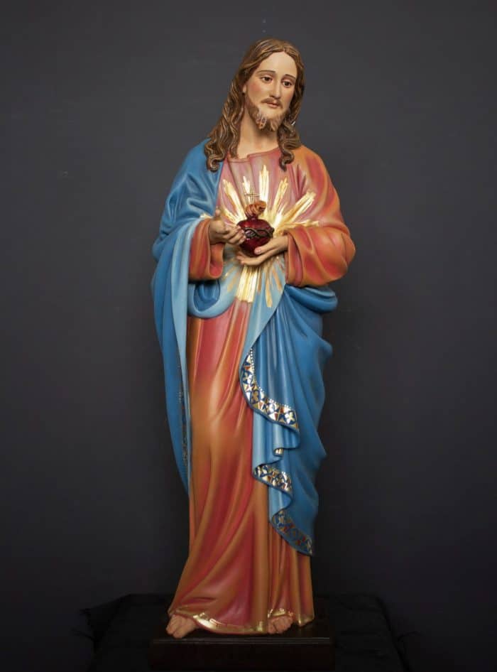 葡萄牙木雕-耶稣圣心像 Catholic religious art