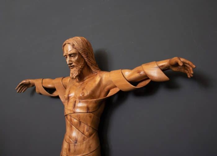 葡萄牙木雕-复活的基督（打蜡木雕） Catholic religious art