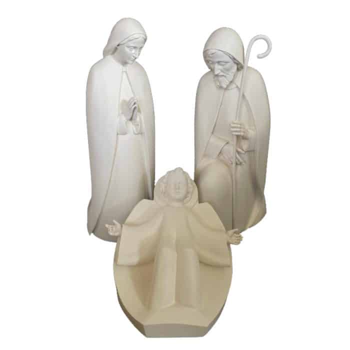 葡萄牙木雕-三件套耶稣诞生场景像 Catholic religious art