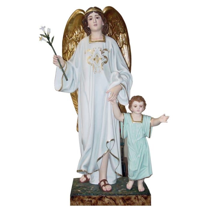 葡萄牙木雕-守护天使与圣婴耶稣 Catholic religious art