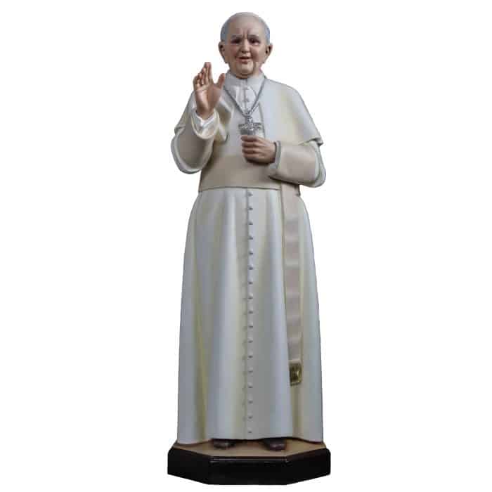 葡萄牙木雕-方济各教宗像 Catholic religious art