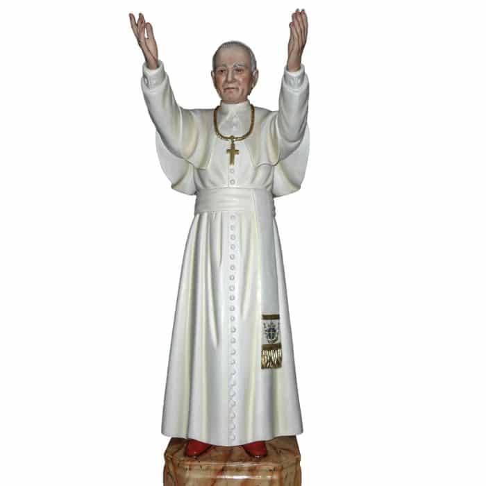 葡萄牙木雕-圣若望保禄二世教宗像 Catholic religious art