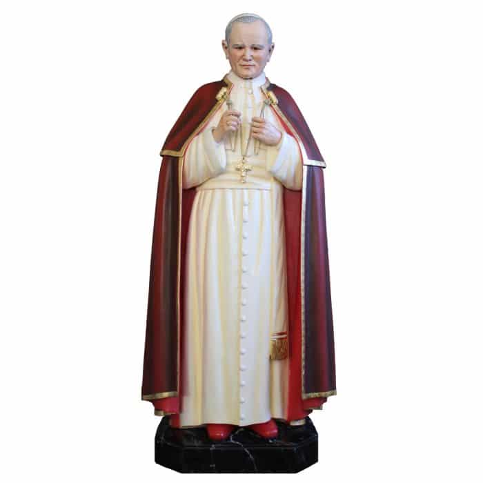 葡萄牙木雕-圣若望保禄二世教宗像 Catholic religious art