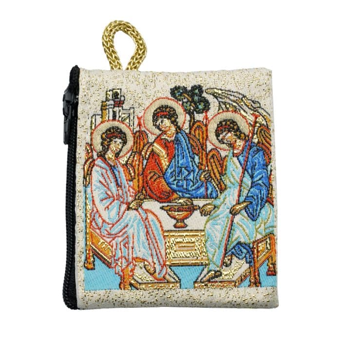 意大利念珠包-圣三 - 6.6x7.2 cm Catholic religious art