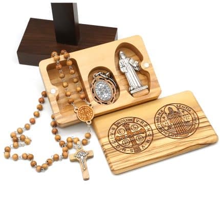 玫瑰念珠-本笃-橄榄木套装