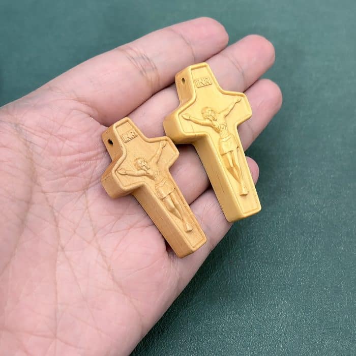 DIY十字架-带边框-枣木/黄杨木-4.5/5cm Catholic religious art