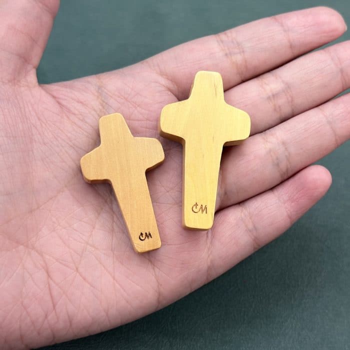 DIY十字架-带边框-枣木/黄杨木-4.5/5cm Catholic religious art