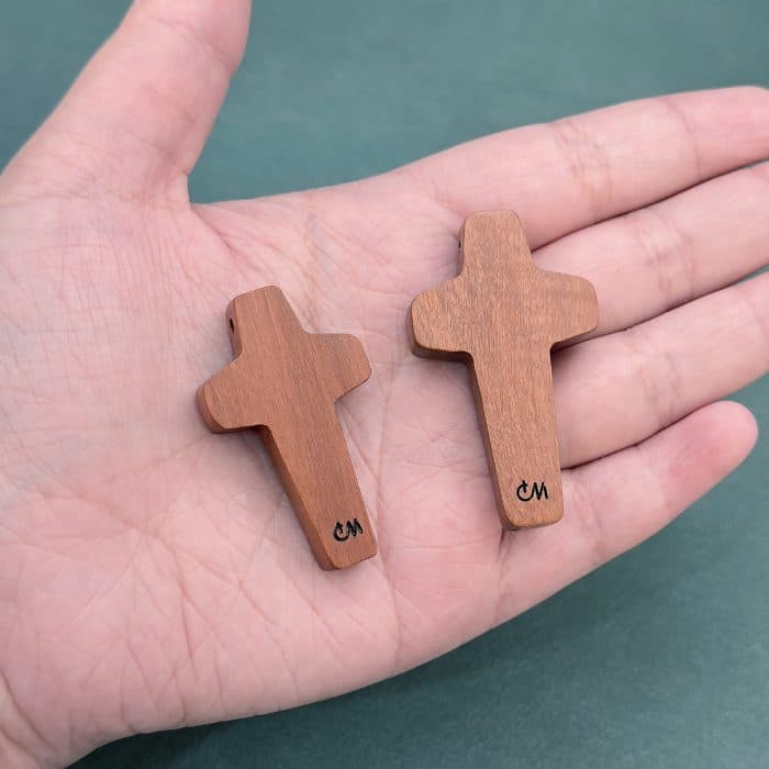 DIY十字架-带边框-枣木/黄杨木-4.5/5cm Catholic religious art