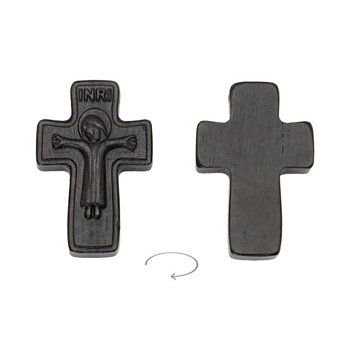 DIY十字架-卡通版-黑檀木-3.8cm Catholic religious art