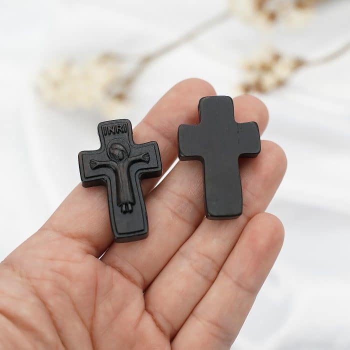 DIY十字架-卡通版-黑檀木-3.8cm Catholic religious art