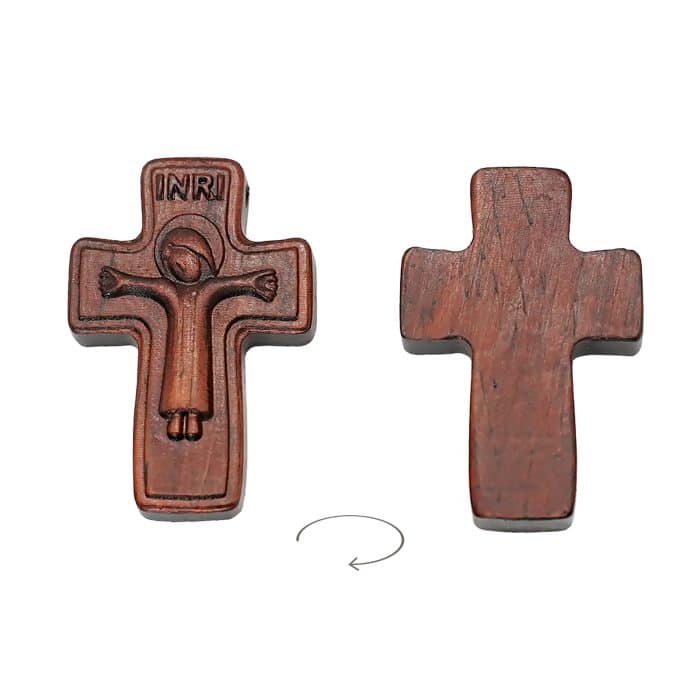 DIY十字架-卡通版-紫檀木-3.8cm Catholic religious art