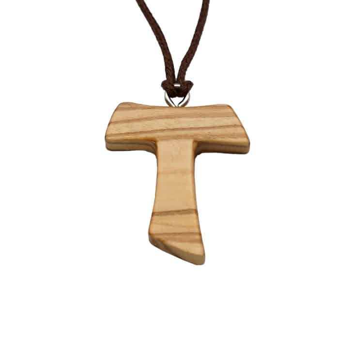 TAU橄榄木十字架-圣方济各-3.0cm Catholic religious art