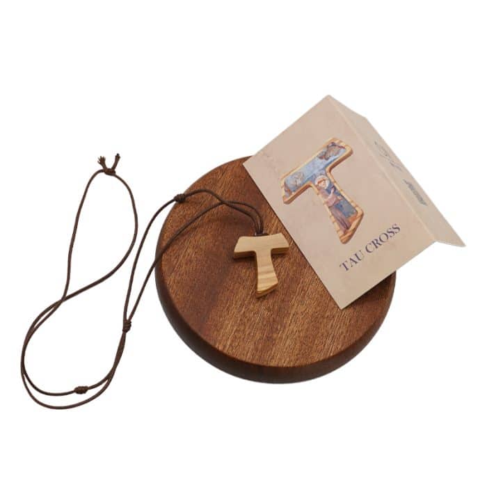 TAU橄榄木十字架-圣方济各-3.0cm Catholic religious art