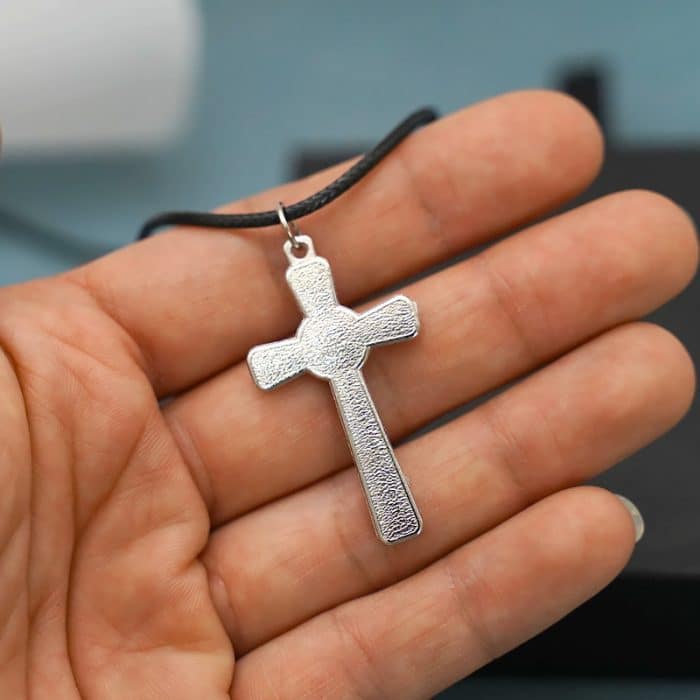 金属十字架-耶稣受难像-红钻-无镍-3.7x2.2cm Catholic religious art