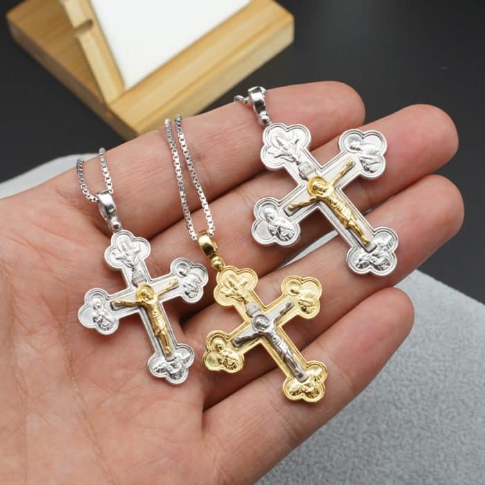 银十字架-天主之极-耶稣金色 Catholic religious art