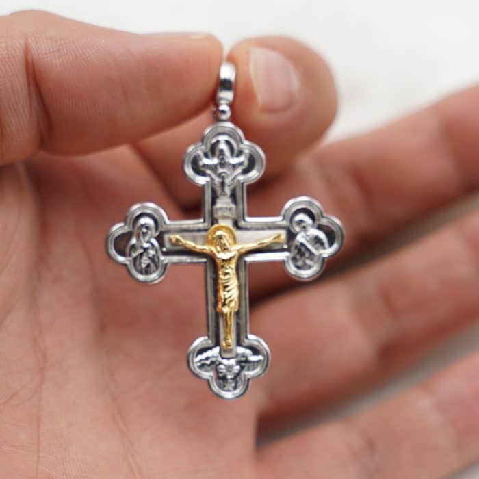 银十字架-天主之极-耶稣金色 Catholic religious art