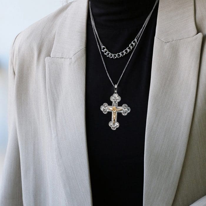 银十字架-天主之极-耶稣金色 Catholic religious art