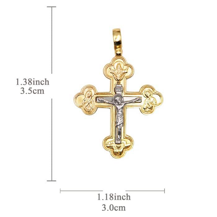 十字架-天主奥妙-耶稣-925纯银-银色 Catholic religious art