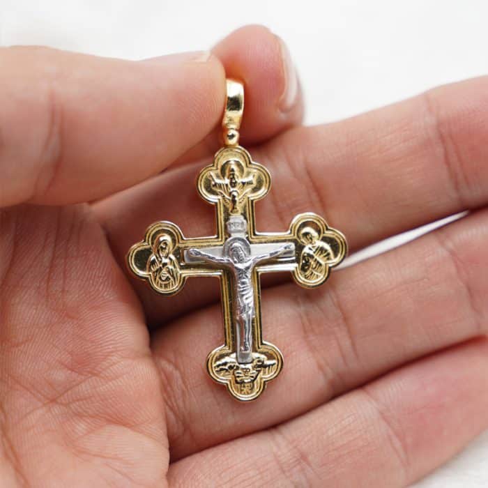 十字架-天主奥妙-耶稣-925纯银-银色 Catholic religious art