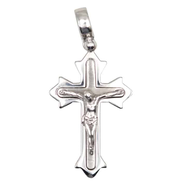 银十字架-全然奉献-银色 Catholic religious art