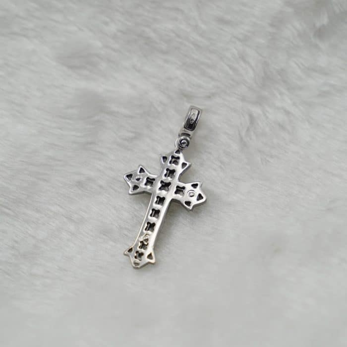 银十字架-全然奉献-银色 Catholic religious art