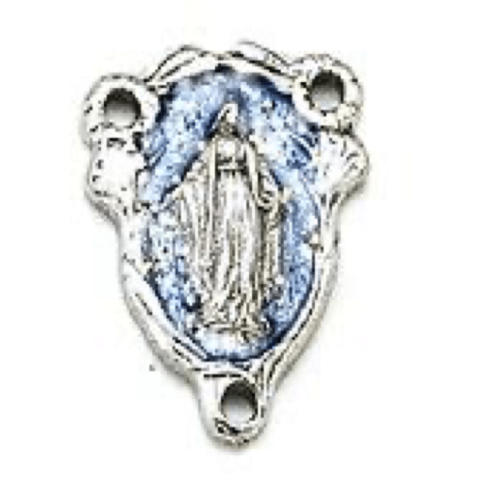 DIY三通-无染原罪-锌合金-蓝色-1.3cm Catholic religious art